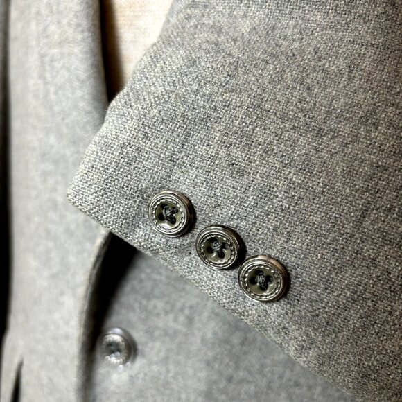 Pure Cashmere American Craftsmen 42 Sport Coat Gray Blazer Suit Jacket USA VTG - Picture 12 of 15